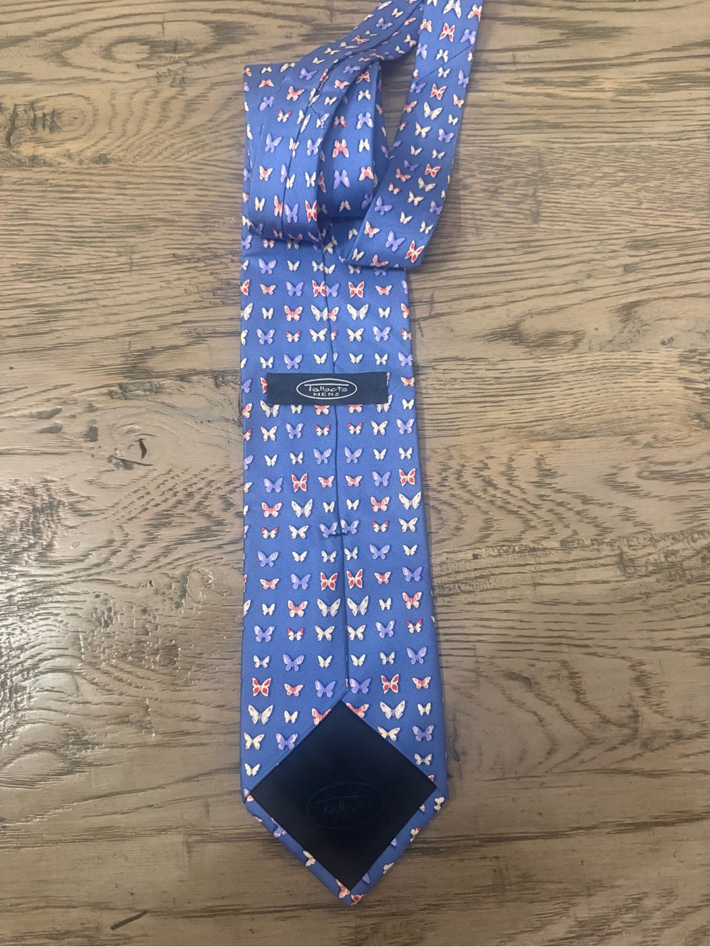Robert Talbott Purple-Blue Tie with Red and White Butterfly Motif - Picture 2 of 5